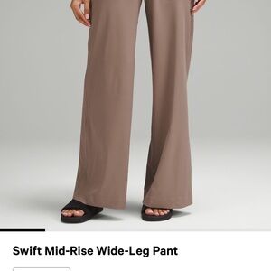 Swift Mid-Rise Wide-Leg Pant - Brown